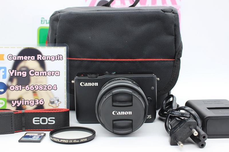 ขาย Canon EOS M10 + 15-45mm IS STM(สีดำ) สภาพสวย เมนูไทย มีWIFIในตัว จอติดฟิล์มแล้ว อุปกรณ์พร้อมกระเป๋า